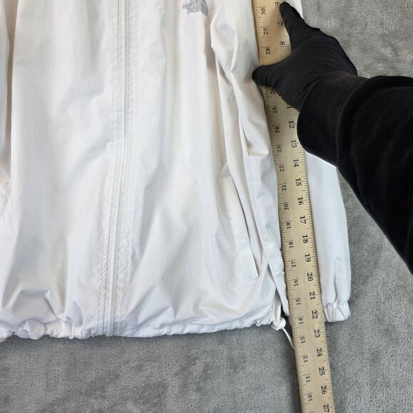The North Face Windbreaker Jacket Womens Medium White Hooded Zip Lightweight - Picture 5 of 12